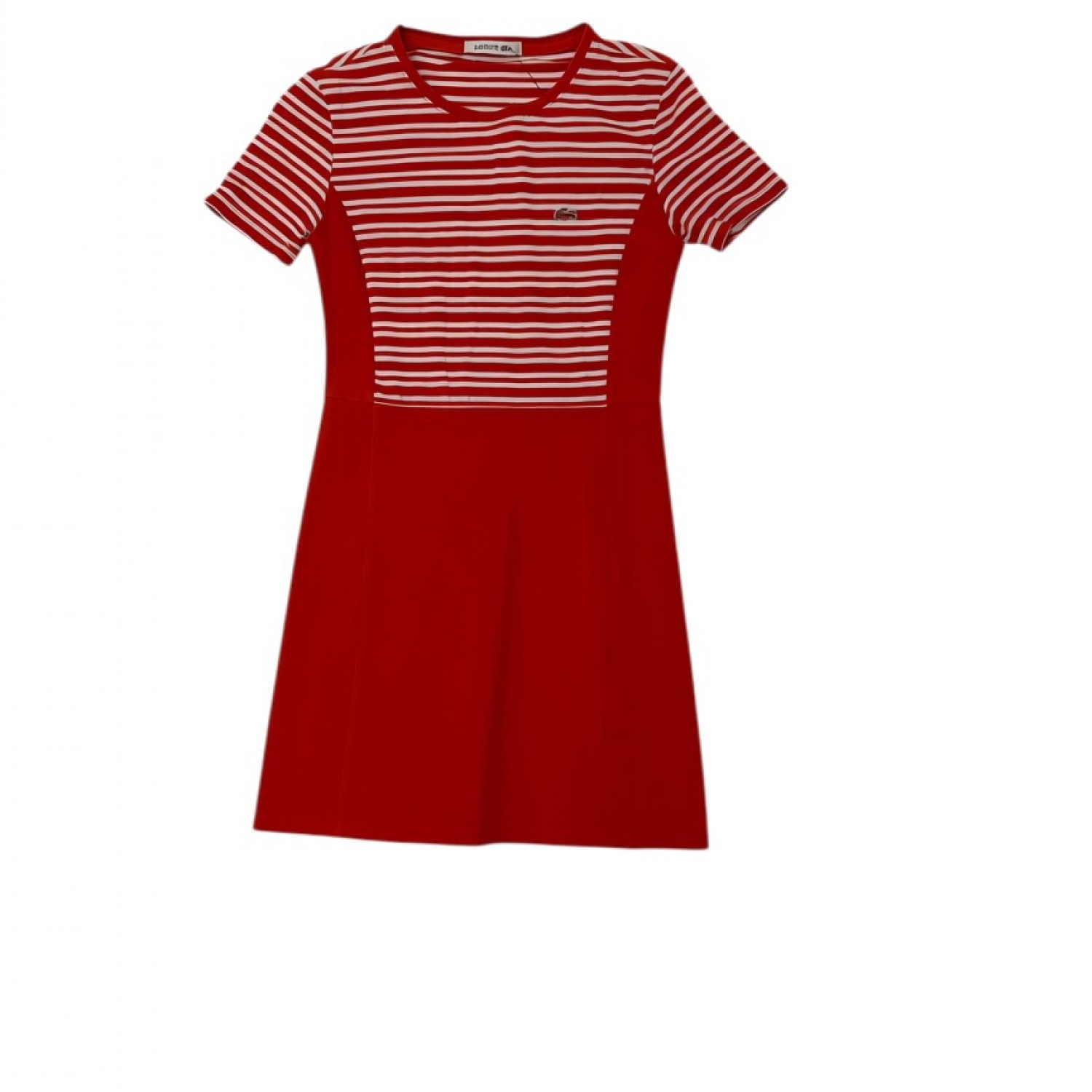 Lacoste Women Red Striped Dress – Classic Sport Chic Style